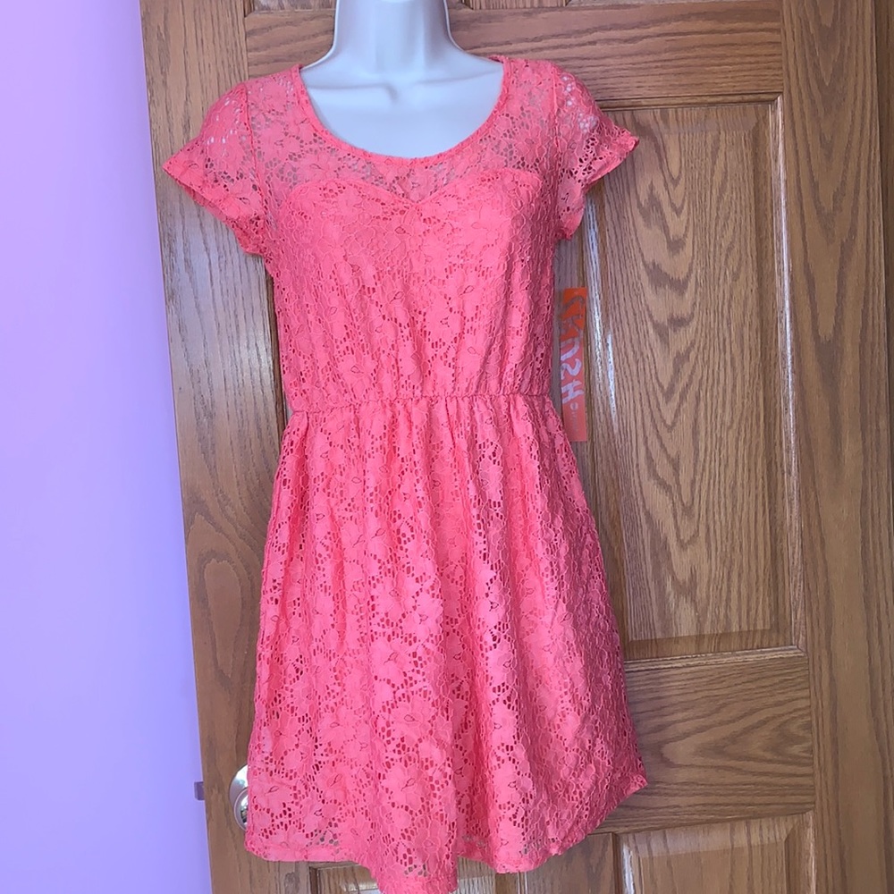 Coral colored dress